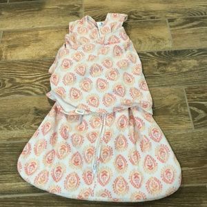 Fleece halo sleepsack swaddle